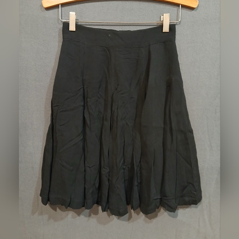 Vintage Guess Collection Skirt Womens 4 Black A-line Flared